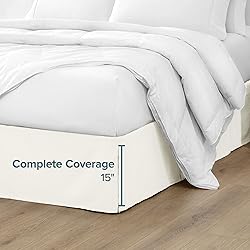 Bare Home Queen Bed Skirt - 15-Inch Tailored Drop