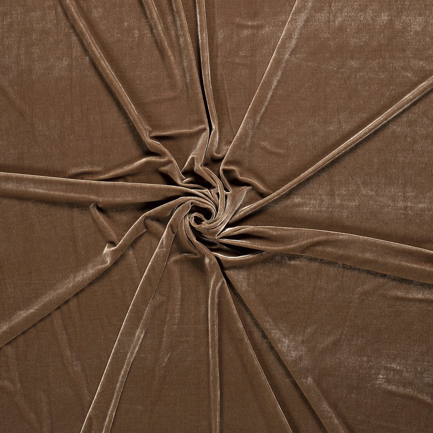 Luxury Stretchy Shiny Velvet Fabric Material - Sand, 1MTR 150x100cm