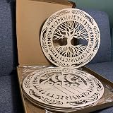 Walarky Viking Tree of Life Wall Decor 12x12 Wooden Art Nordic Rune view 4