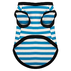 Paiaite Striped Dog Shirt Happy Color Cotton