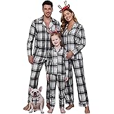 Long Sleeve Pajamas Sets for Family Button Down Pjs Nightwears Soft Comfy Pj Lounge Sets Sleepwears