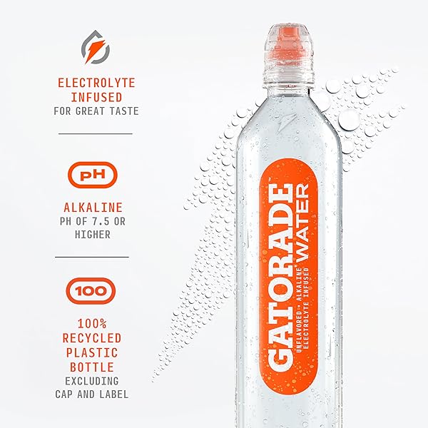 GATORADE WATER, 700ML SPORTS CAP (PACK OF 12)
