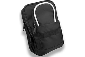 DEEALL Tactical Golf Valuables Pouch with Clip-On Carabiner – Water-Resistant Golf Tee Bag Pouch for Belt, Cart or Backpack – Compact Golf Accessory Bag for Balls, Tees, Gloves & EDC Gear Black/White