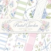 Scrapbook Paper 12x12, 24 Sheets Pastel Hydrangea Patterned Paper | 12 Blue &amp; Pink Floral Designs, Single-Sided Paper for Scrapbooking, Journaling, Card Making, Collage &amp; Paper Crafts