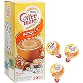 Hazelnut Liquid Coffee Creamer Singles, 50 Creamer Singles Serve Box (18.7 Fl Oz.), Coffee Creamer Packets