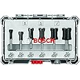 BOSCH RBS006SBS 6-Piece (Universally Compatible Accessory) Carbide-Tipped Groove Cutter Router Bit Assorted Set