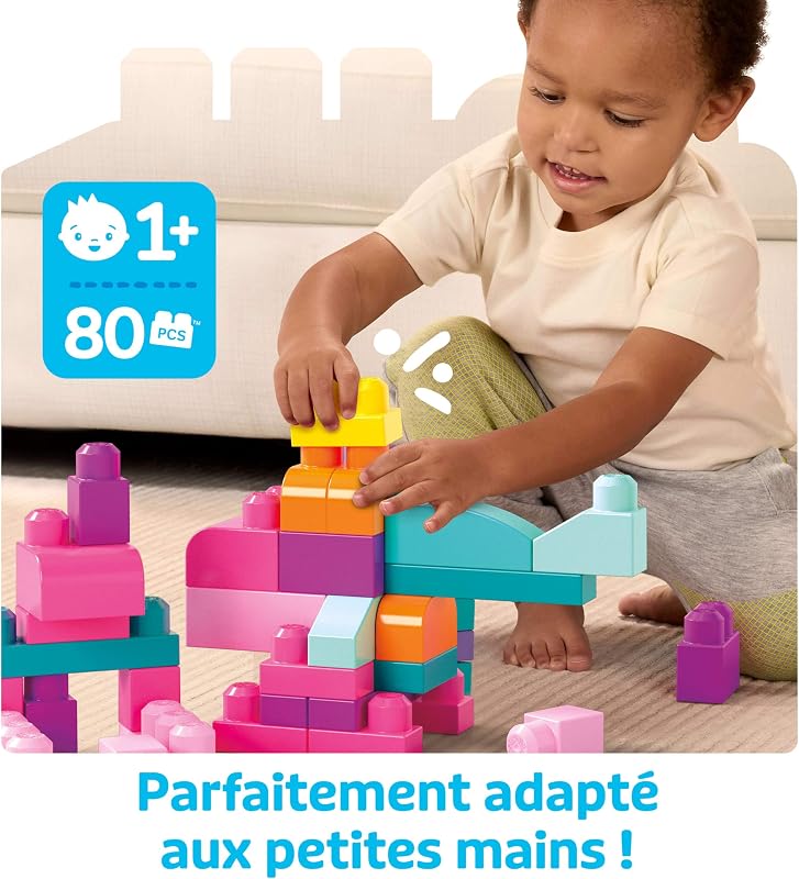 First Builders Sac Rose Blocs Jeu Bébé