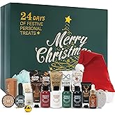 BODY & EARTH 2025 Advent Calendar for Men Christmas Holiday Gifts 24 Days of Countdown Calendar, Advent Beauty Calendar 2025 Adult 24PCS Beard Care Grooming Set Mens with Sandalwood & Cedar Beard Oil