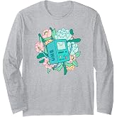 Adventure Time BMO Floral Smile Long Sleeve T-Shirt