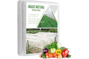 GARDEN TAILOR Garden Netting Pest Barrier: Ultra Fine 15'x15' Bug Netting for Garden Protection Row Cover Raised Bed Screen Mesh Greenhouse Mosquito Net, Protecting Tree Plants Vegetable Flowers Fruits