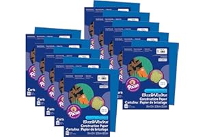 Prang Construction Paper, Bright Blue, 9" x 12", 50 Sheets Per Pack, 10 Packs