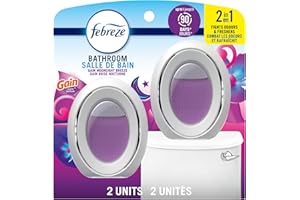 Febreze Bathroom Air Freshener, Odor-Fighting, Plug In Alternative, Air Fresheners for Home and Bathroom and Kitchen, Closet 