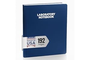 Scientific Notebook Company Flush Trimmed, Model #2001 Research Laboratory Notebook, 192 Pages, Smyth Sewn, 9.25 X 11.25, 4x4 Grid (Blue Cover)