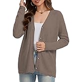 LUXEBOLD Womens Cardigan Sweaters Lightweight Long Sleeve Casual Button Down V Neck Knit Outerwear Fall Fashion 2025