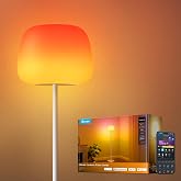 Govee Lantern Floor Lamp, Halo Gradient RGBIC Smart Corner Lamp for Bedroom | Luminblend+, 1000K-10000K, Matter Compatible, 100+ Scene Modes, Music Sync, 1400lm, Modern Floor Lamps for Living Room, White
