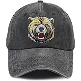 Unisex Adjustable Animal Hat for Men Women, Classic Cotton Wild Animals Embroidered Baseball Cap