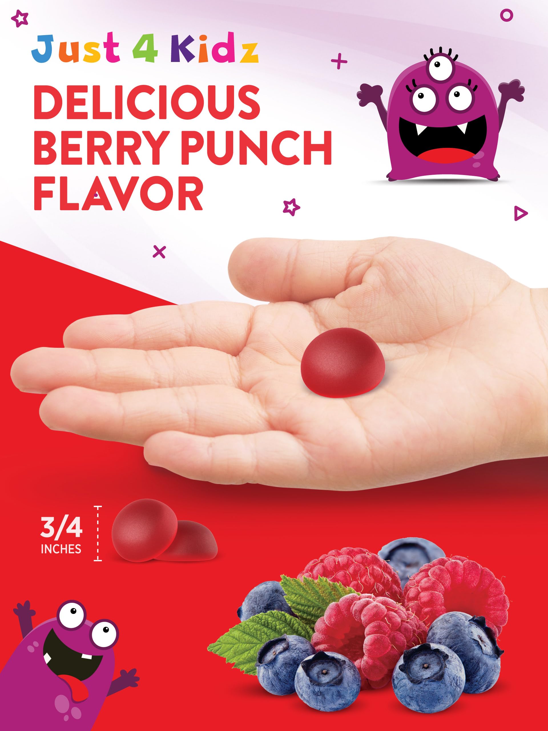 Nature's Truth Kids Multivitamin Gummies with Probiotics | 60 Count | Berry Punch Flavor | Vegetarian, Non-GMO, and Gluten Free Supplement