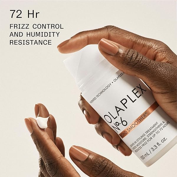 OLAPLEX Nº. 6 BOND SMOOTHER: LEAVE-IN STYLING TREATMENT | SMOOTHS, CONDITIONS, & STRENGTHENS | FRIZZ CONTROL FOR UP TO 72 HOURS | FOR COILY, CURLY, STRAIGHT, AND WAVY, 100 ML / 3.3 FL OZ