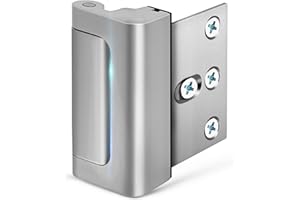 EverPlus Home Security Childproof Door Reinforcement Lock with 8 Screws and 3 Inch Stop Withstand 800 lbs for Inward Swinging Door, Upgrade Night Lock to Defend Your Home (Silver)