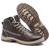 YINGCSM Men's Winter Warm Snow Boots Fur Lined Anti Slip Shoes Fashion Lightweight Water Resistant Non-slip Outdoor Work Ankle Boot