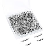 thumbnail image 2 of 100-Pack Silver Safety Pin Backs - 1 Inch Brooch Clasps With 3 Holes For Crafts & Badges 2 of 11