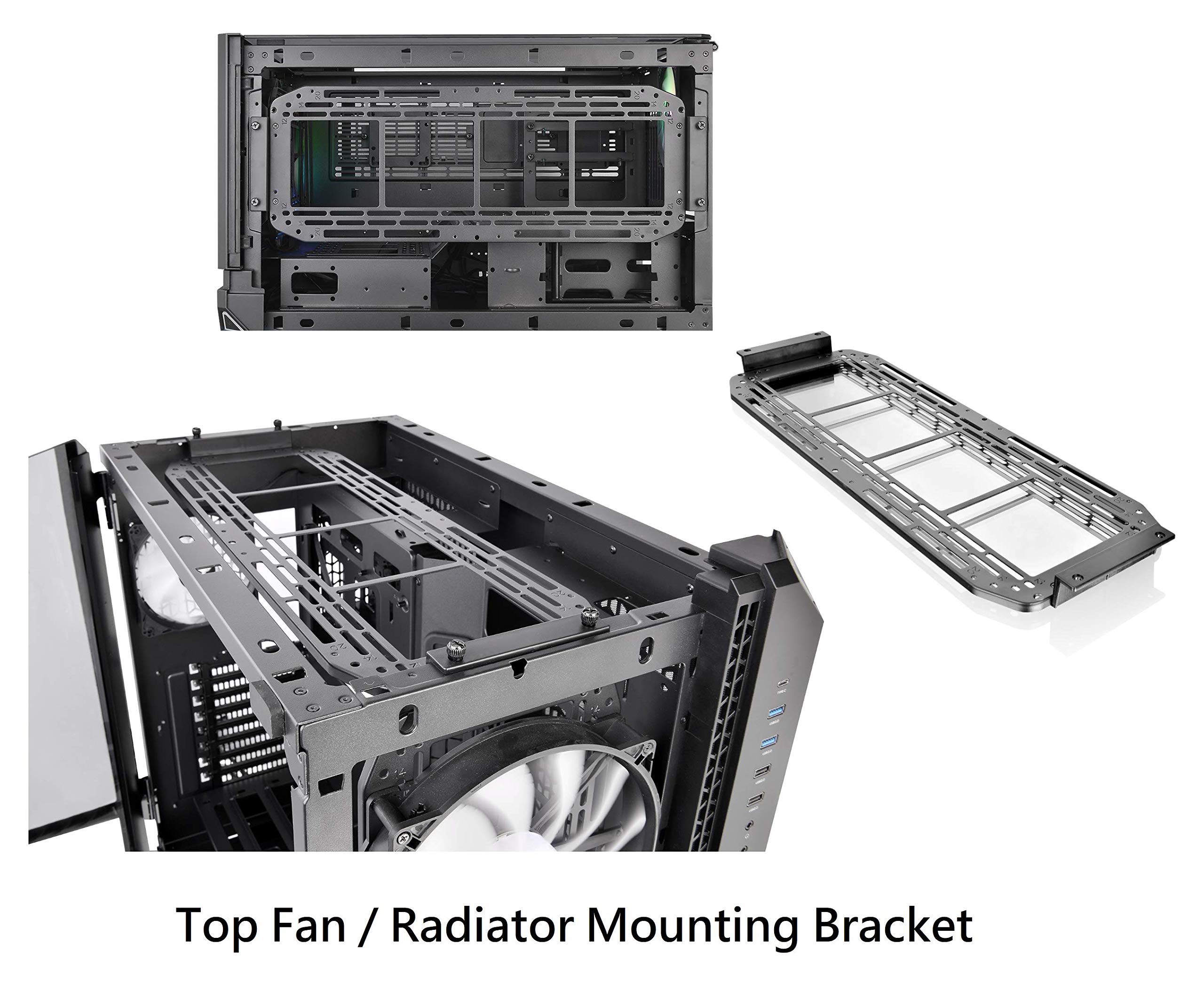 Thermaltake View 51 Motherboard Sync ARGB E-ATX Full Tower Gaming Computer Case with 2 200mm ARGB 5V Motherboard Sync RGB Fans + 140mm Black Rear Fan Pre-Installed CA-1Q6-00M1WN-00