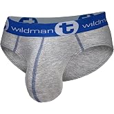 Wildmant Big Boy Pouch Cotton Brief Gray and Blue