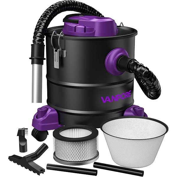 Amazon.com - VANPORE 5.2 Gallon Ash Vacuum Cleaner with 1200W Powerful  Suction, Ash Vac Collector with Wheeled Base for Fireplaces, Pellet Stoves,  Wood Stove, Log Burner, Grills, Pizza Ovens, Fire Pits