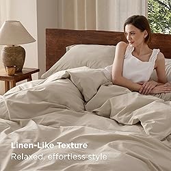 Bedsure 100% Washed Cotton Duvet Cover Oversized