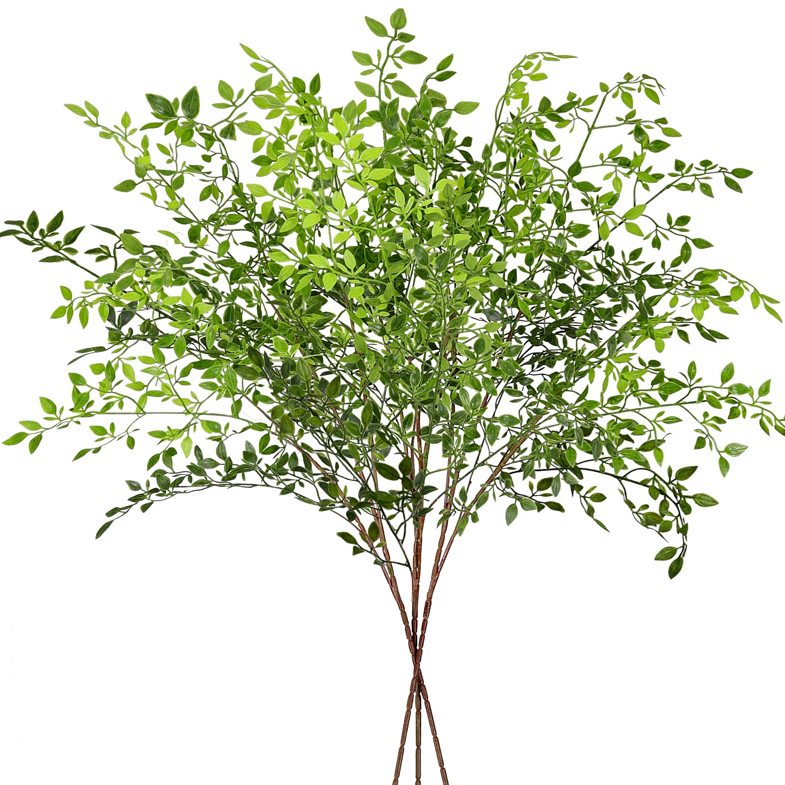 Photo 1 of 3PCS Artificial Nandina Stems for Vase, Faux Green Spring Plant Branches, Fake Floral Eucalyptus Stems, Realistic Greenery, Décor for Office, Dining or Coffee Table, Kitchen, Living Room Floor, 43.3"