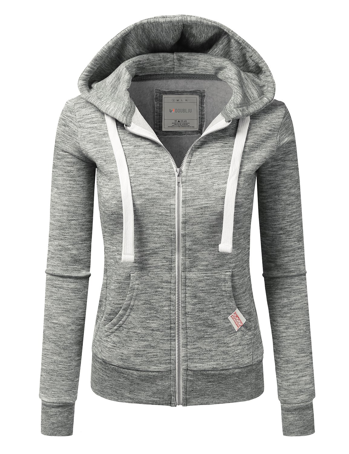 Photo 1 of DOUBLJU Lightweight Thin Zip-Up Long Sleeve Essentials Comfy Clothes Casual Fitted Hoodie Jackets for Women Size M