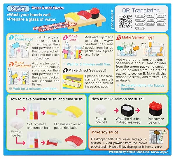 KRACIE POPIN’ COOKIN’ DIY CANDY SUSHI KIT, NO BAKE, 1 OUNCES (PACK OF 1)