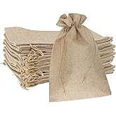 MOUYAT 30 PCS 8 x 12 Inch Burlap Bags with Drawstring, Reusable Burlap Drawstring Gift Bags, Party Favor Sacks Bulk for Wedding Party Christmas Birthday Presents Snacks Jewelry Kitchen Storage