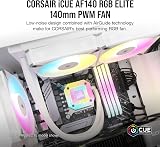 Corsair iCUE AF140 RGB Elite 140mm PWM Fan White Eight RGB LEDs AirGuide view 2