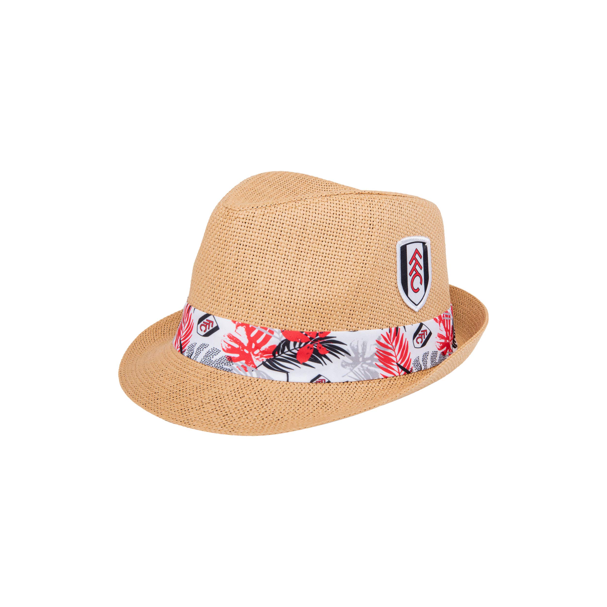 FOCO Official Fulham FC Men's Football Trilby Straw Sun Hat
