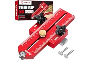 Saker Thin Rip Jig Table Saw Jig Guide, Making Repetitive Narrow Strip Cuts, Fit for 3/4" x 3/8" Slots, for Table Saw Band Saw Router Table