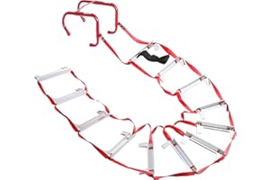 HYNAWIN Emergency Fire Escape Ladder 2 Story Portable Safety with Anti-Slip Rungs, 15 Ft