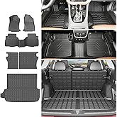 powoq Floor Mats Compatible with 2020-2025 Subaru Outback Cargo Liner TPE Backrest Mat Replacement for 2020-2022 2023 2024 2025 Subaru Outback Accessories(Upgrade Trunk Mat+Backrest Mat+Floor Mat)
