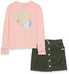 DKNY girls Casual 2PC Skirt Set, QUARTZ PINK, 5