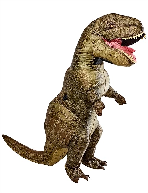 Rubies Jurassic World: T-Rex Inflatable Costume with Sound for Adults, Unisex One Size