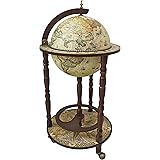 Design Toscano Sixteenth Century Replica Globe Bar Cabinet, 34.5 Inch, Crema Durata