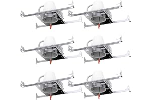 SUNCO LIGHTING Sunco 6 Pack 4 Inch Can Lights Housing New Construction, Recessed Can Housing for Ceiling, Hard Wired, TP24 Connector, 120-277V, Air Tight Steel, IC Rated, Easy Install UL