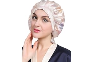 LilySilk Silk Sleep Cap for Hair Stretchy 100% Pure Silk Hair Cap Women's Bonnet