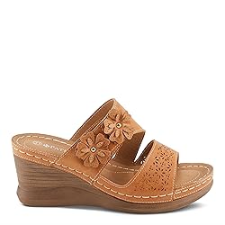 PATRIZIA Women's LOLLY Slide Wedge Sandals Camel EU