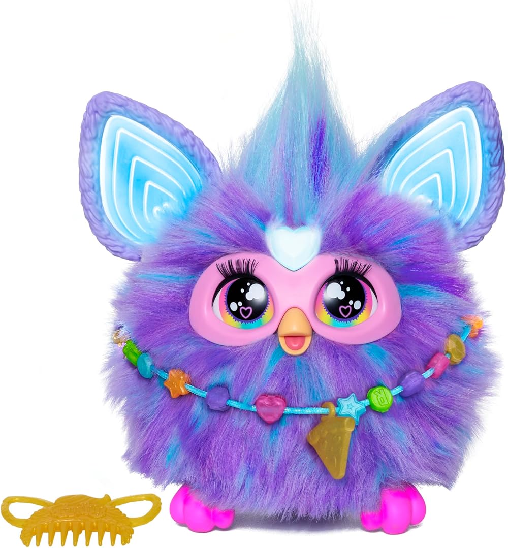 Furby Electronic Plush Toy Talking Interactive Purple 6 inch Lights Sings