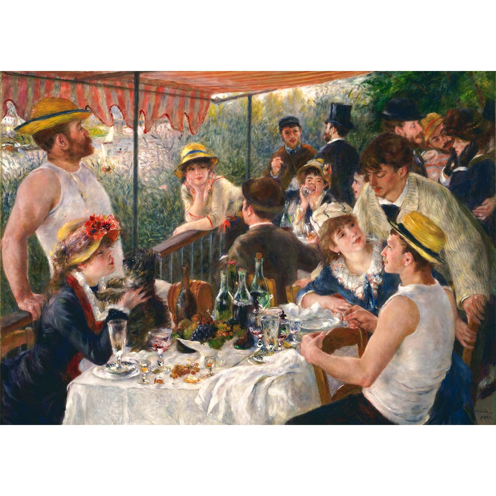 CHengQiSM 1000 Piece Jigsaw Puzzle Pierre-Auguste Renoir · The Luncheon of the Boating Party Masterpiece Puzzle Painting Painting Stylish Interior Gift (27.6 x 19.7 inches (70 x 50 cm)