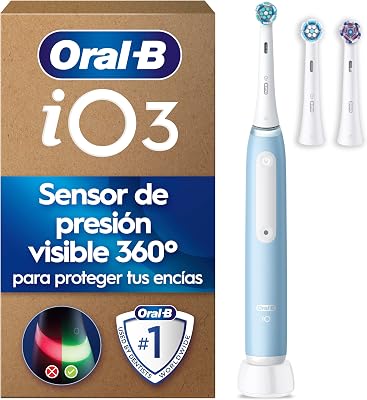 iO 3 Cepillo de Dientes Eléctrico con 3 Cabezales, Negro