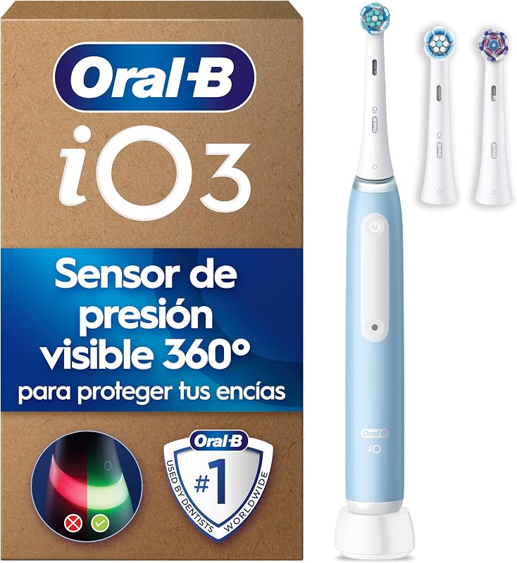 iO 3 Cepillo de Dientes Eléctrico con 3 Cabezales, Negro