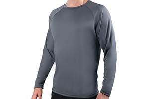 Kanu Surf Men’s Swim Shirt w/Long Sleeves – Quick-Dry Fabric, UPF 50+ Workout Rash Guard for Men in Loose-Fit Design