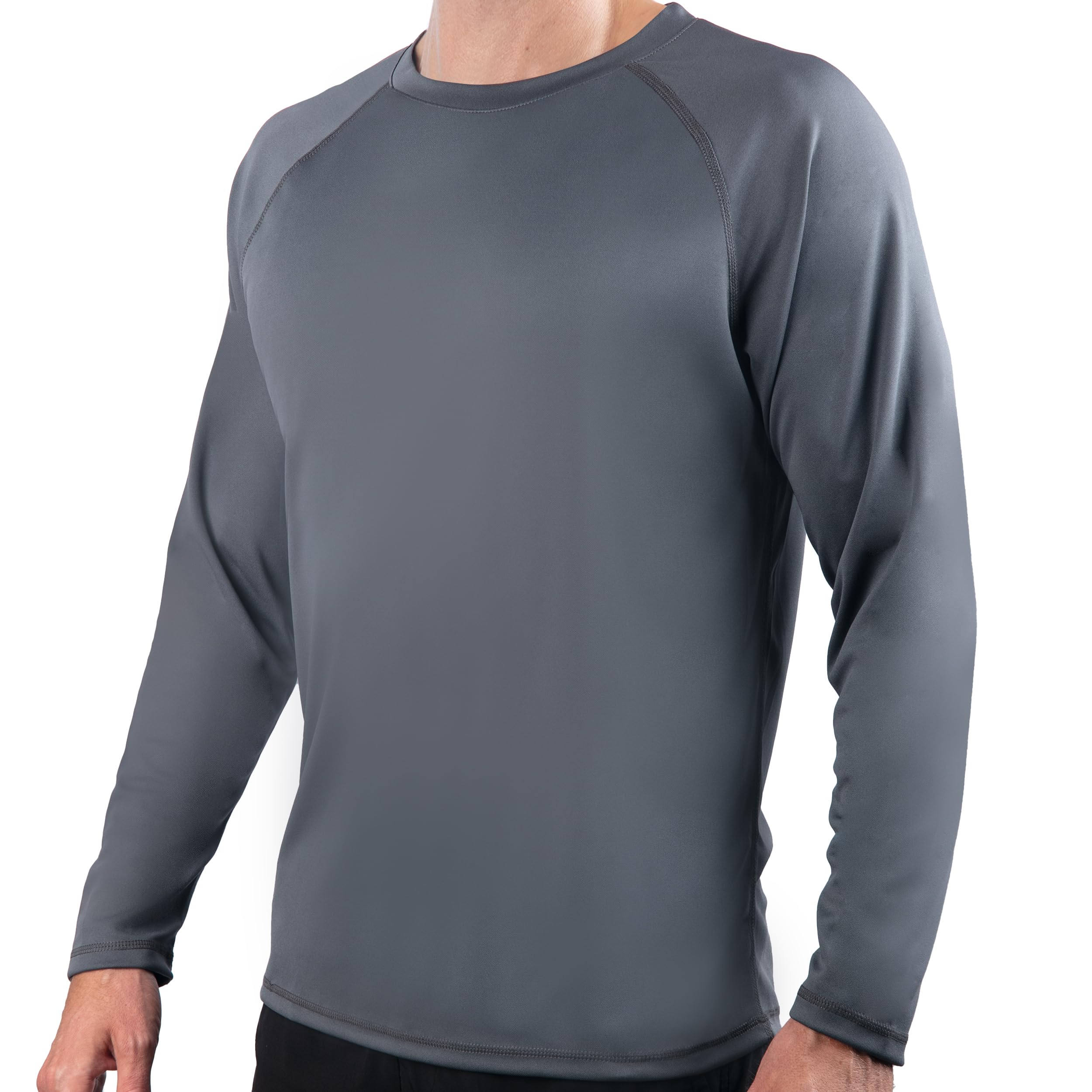Photo 1 of Kanu Surf Men's Long-Sleeve Rashguard, Charcoal, Large